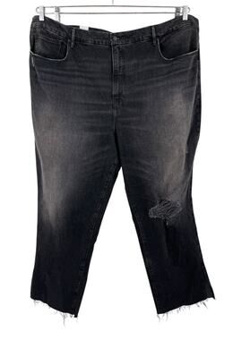 Good American Jeans Good Boy straight curvy black plus size 30